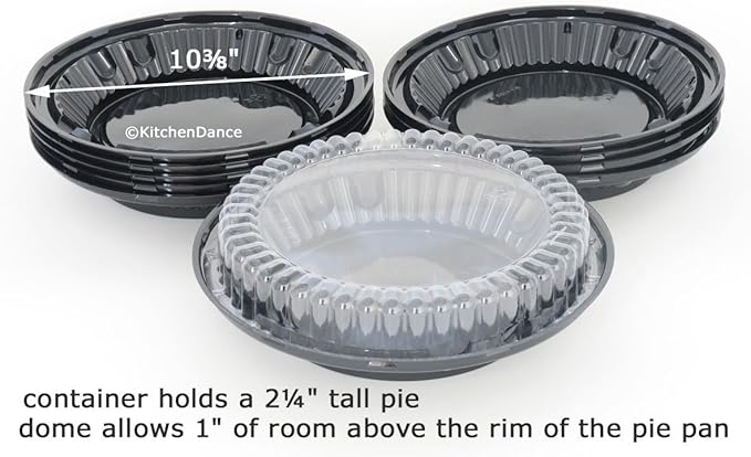 KitchenDance D & W Fine Disposable Pie Carrier with Clear Low Dome Lid - 9 Inches Reusable Pie Carrier for pies and Cupcakes - Perfect for Storing, Preparing Food - WJ40, 40 Count