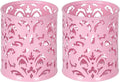 EasyPAG Pink Pen Holder for Desk, 2 Pack Round Pen Organizer, Brush Holder for Vanity, Metal Pencil Cup Organizer for Home, Office, Classroom, School