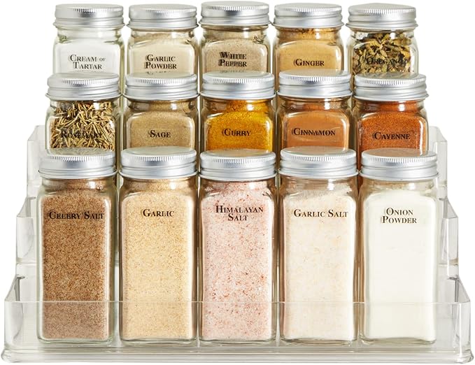 Talented Kitchen Spice Labels Stickers for Jars & Lids - 125-Pack Black Rectangular 1.57 x 0.47 in - Pre-Made & Blank Herb, Seasoning & Spice Jar Labels - Waterproof Adhesive for Kitchen Organization