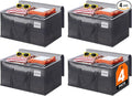 ElegantArray 4 Pack Moving Bags Heavy Duty, Moving Boxes, Storage Bags with Zipper & Handles & Tag for College & Dorm Moving Supplies Grey Laundry Hamper Bag, Foldable Space-saving Totes (125L, Grey)
