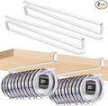 2pack Tumbler Lid Organizer for Corner Cabinets, Space-Saving Cup Holder, Water Bottle Accessories Storage，Kitchen Storages Organization Solution, No Adhesive or Drilling Needed up to 24 Lids (white)
