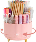 Camelmother 360°Rotating Pen&Pencil Holder For Desk With 5Slots Cute Office | Spacious Beautiful & Durable For Teachers Students Workers Easy Storage for Pens Stationery