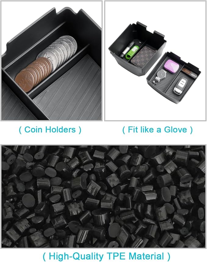 CDEFG 2Pcs for 2025 2026 Hyundai Tucson Limited Center Console Organizer Compatible with 2025 2026 Hyundai Tucson Limited Accessories Middle Console Storage Box
