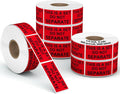 6 Rolls 1" x 2" Warning Label, This is a Set Do Not Separate Fluorescent Red FBA Packing Labels Permanent Adhesive (6 Rolls, 3000 Labels)