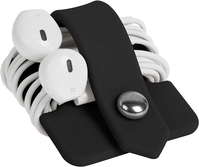 Headphone Case Cord Organizer Earbuds Holder Earphones Case Wrap Winder Headset Keeper Cord Manager Cable Organizer Black | Cord Organizer