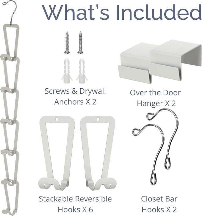 Stylish and Functional Purse Organizer for Wall, Over the Door Purse Organizer, Versatile Purse Rack for Wall - Ideal for Home or Office Use - Extra Accesories for More Options to Organize Your Space