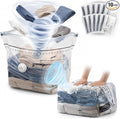 TAILI 10 Pack Cube Vacuum Storage Bags, Medium Size (25x19x11 inch), Vacuum Seal Bags for Clothing, No Pump Compression Packing Cube for Blankets, Baby Clothes