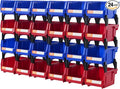 VEVOR Plastic Storage Bins 24 Pack (5 x 4 x 3-Inch), Hanging Stackable Storage Organizer Bins, Heavy Duty Stacking Containers for Closet, Garage, Office, or Small Parts Organization