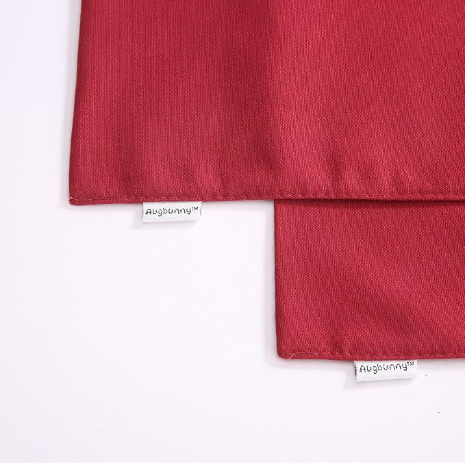 100% Cotton Canvas Travel Laundry Bag, 2-Pack (Large, Burgundy)
