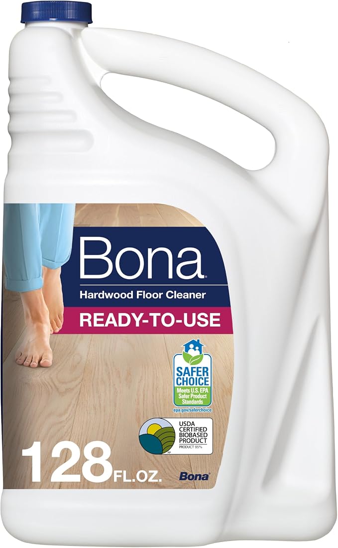 Bona Hardwood Floor Cleaner Refill - 128 fl oz - Unscented | Refill for Bona Spray Mops and Spray Bottles - Residue-Free Floor Cleaning Solution for Wood Floors