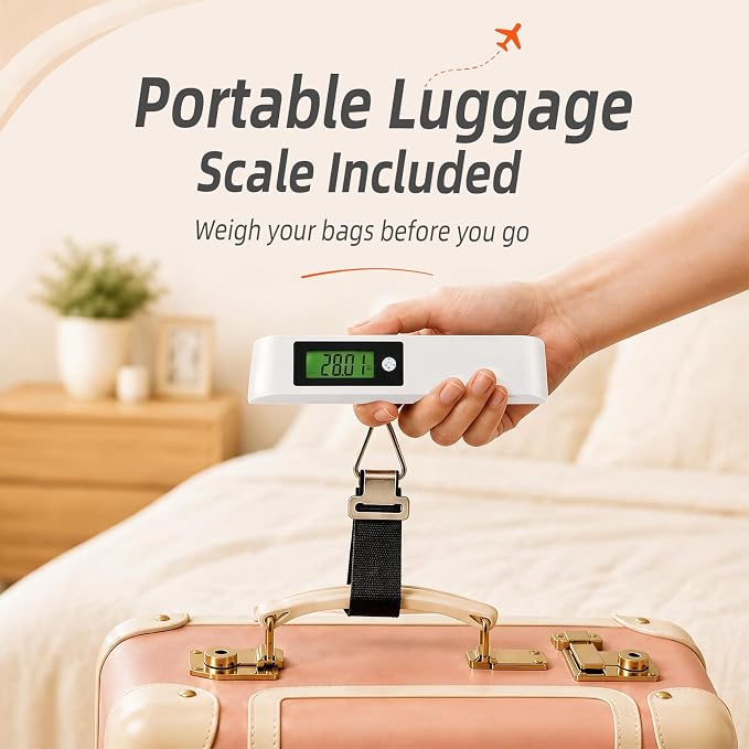 HOUSE DAY 15 Pack Vacuum Bags for Travel with 4500Pa Cordless Pump & Luggage Scale, 3-Color Vacuum Seal Bags for Clothing, Space-Saving Compression Bags for Moving, Dorm Organization & Home Storage