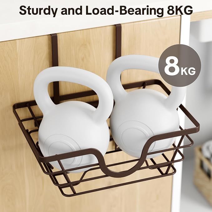 TIDIIABODE Pot Lid Organizer, Adjustable Kitchen Pot Lid Holder Inside Cabinet, Kitchen Cabinet Organizer Hanging for Food Storage Container, Pot, Pan Lid & Bakeware, Bronze
