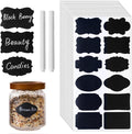 Homrelaxy 360Pcs Chalkboard Labels – 2.1x1.4 Inch Reusable Blackboard Stickers with 2 White Erasable Chalk Markers, 12 Assorted Shapes, for Mason Jars, Food Containers, and Pantry Storage
