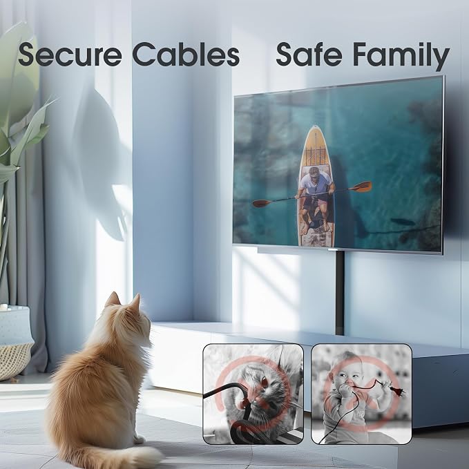 47in XX-Large Black Cord Hider Wall Mounted TV, Pre-drilled Cord Cover, Wire Hiders for TV on Wall, Paintable Cable Cover, W2.36in H0.75in