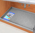 SIKADEER 25" x 22" Under Sink Mat Waterproof, Silicone Mat Kitchen Drawer Shelf and Cabinet Liner, Sink Protector for Kitchen Organizers and Storage, Boot Tray Pet Food Mats