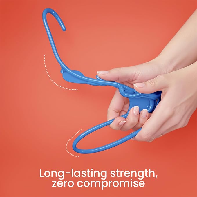 Utopia Home Plastic Hangers 50 Pack – Space Saving Clothes Hanger Blue | Durable & strong | Closet organizer & storage | Ideal for apartments, dorms & stocking stuffers