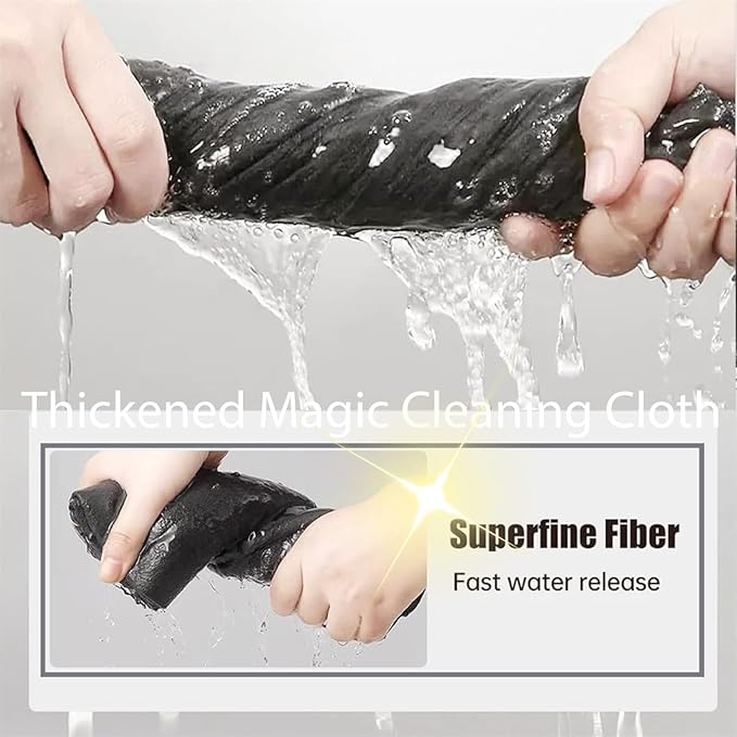 Magic Cleaning Cloth, Microfiber Cleaning Cloth, Reusable, Lint Free, Streak Free, Absorbent & Machine Washable Multipurpose for Cars, Windows, Glass, Mirrors & Kitchen (11.8×15.7in, 5pcs)