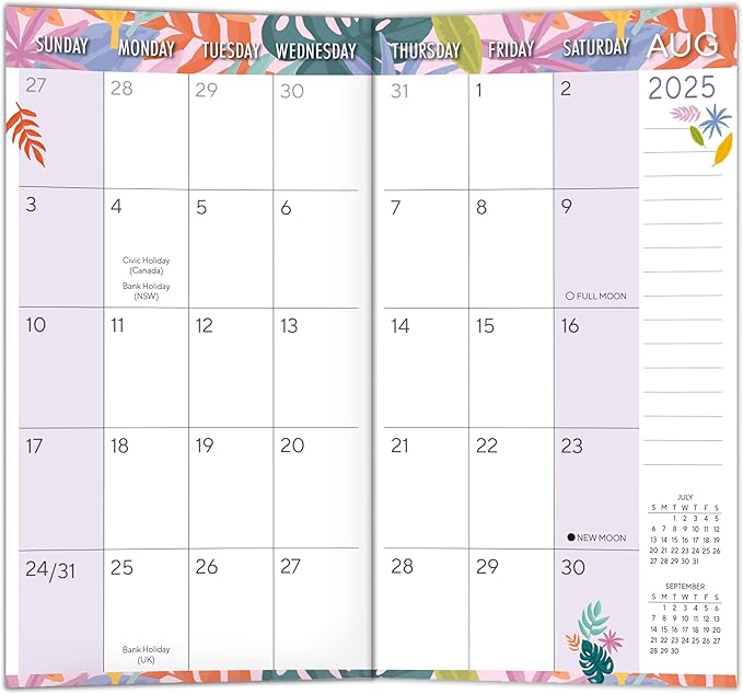 2026 Pocket Planner: 2-Year-Plus Monthly Pocket Calendar Book (24-Month): January 2026 - December 2027, Purse Size 6.5" x 3.5", Pastel Tropics