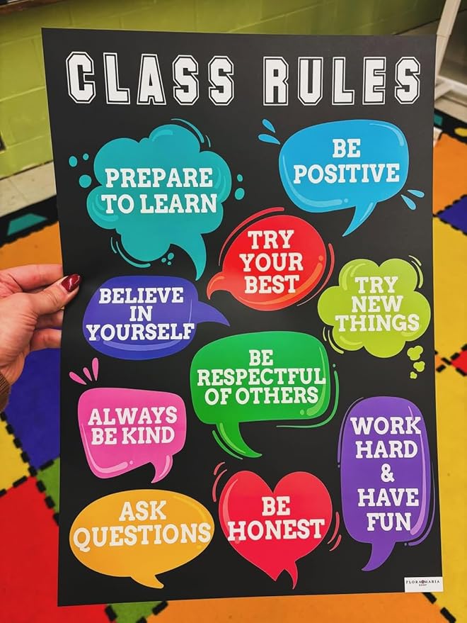 Flora Maria Shop 32 Set of 64 Motivational Posters,1 Free Inspirational Poster, Social Emotional Learning Feelings Posters For Kids