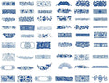Seasonstorm Vintage Blue and White Pattern Aesthetic Diary Travel Journal Paper Stickers Scrapbooking Stationery