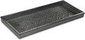 Good Directions Medium Boot Tray, Double Circles Multi-Purpose All Weather Decorative Tray, Shoes, Plants, Pet Bowls, 30x13x2 Inch, Dark Zinc Gray Steel
