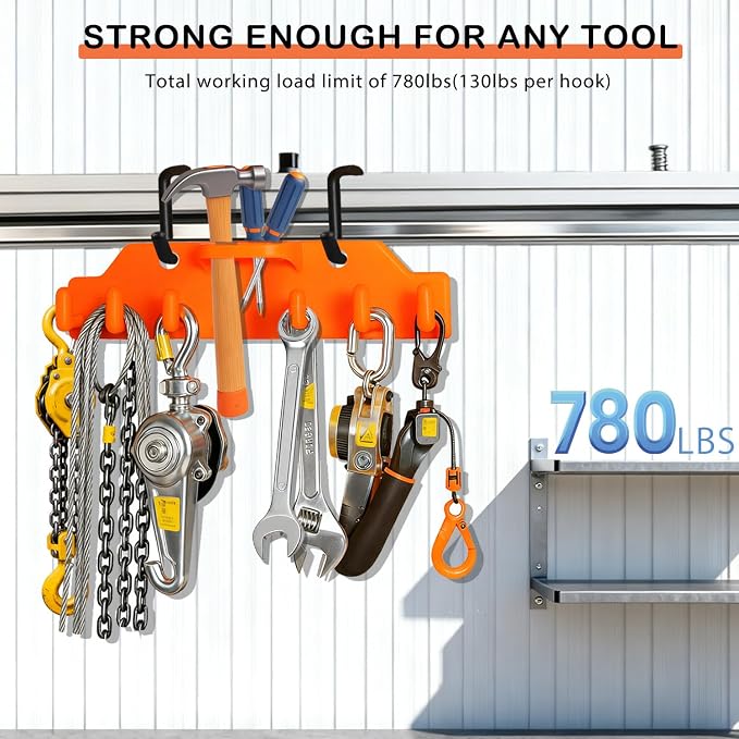 Lineman Tool Board, Bucket Truck Hook Organizer, Bucket Truck Accessories for Lineman, Including Four Hook for Aerial Baskets(Two 3” and Two 2”)