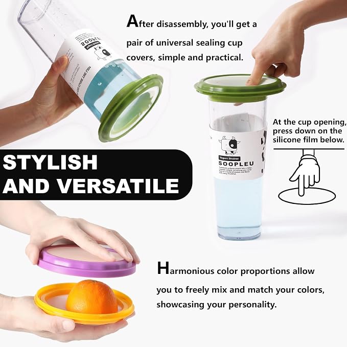 SOOPLEU Double-Sided Avocado Saver & Onion Storage, 4Pcs Food Holder | Upgraded Double-Sided Silicone! 4Pcs Avocado Saver & Onion Storage. Keeps garlic, tomato & produce fresh in fridge containers