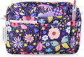 Multiple Pockets Portfolio Organizer with Zippered,Storage Pencil Pouch Bag | Waterproof Travel Toiletry Bag,Portable Pencil Pouch for Notebooks,Stationeries,Make-up,Journal Office Art Supplies,DP Flower