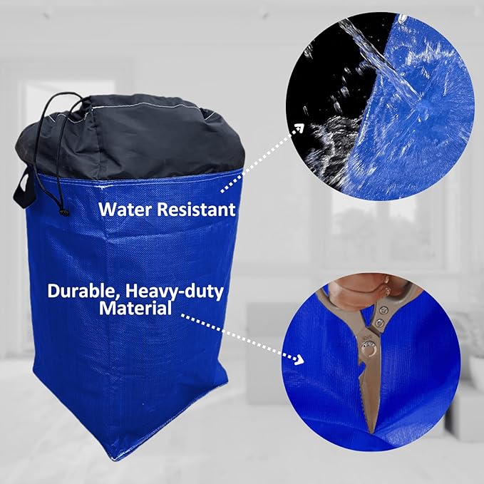 Moving Bags Heavy Duty Extra Large, 66 Gallon Large College Moving Bags with Handles, Waterproof Storage Packing for Home Dorm, Set of 2