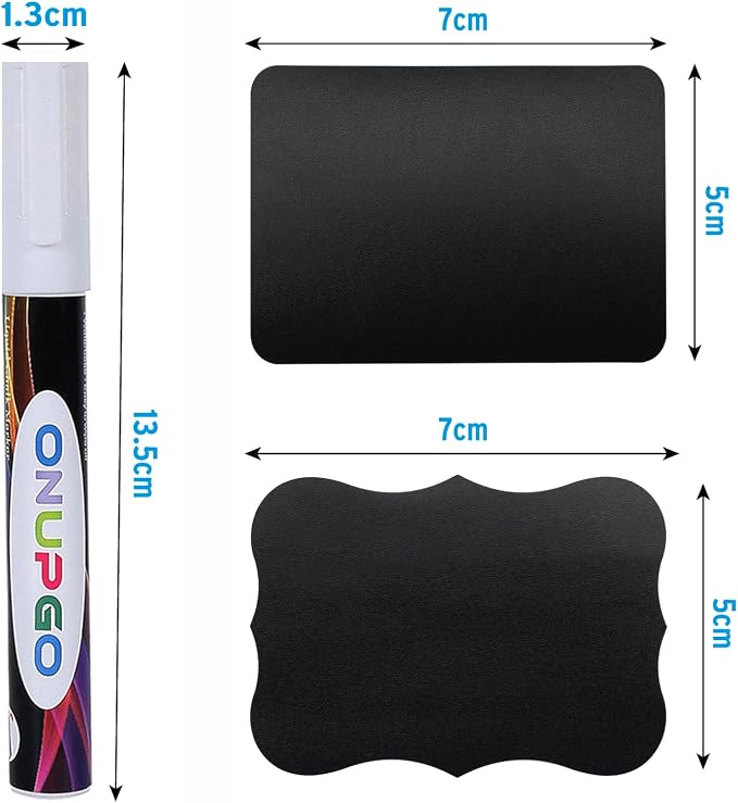 ONUPGO 256 Chalkboard Labels - Removable Black Stickers Waterproof Chalk Board Label Sticker for Organizing Storage Bins, Mason Jars,Home Deco, Ideal for Pantry, Parties and Craft Rooms