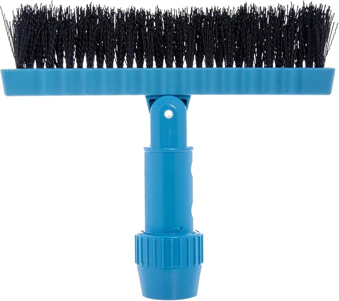 Carlisle Food Service Products Grout Line Brush with Swivel Head and Nylon Bristles for Cleaning Corners and Tile in Bathroom and Kitchen, 7.5", 12 Count, Black