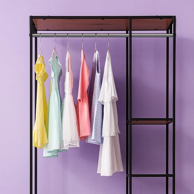 Threehoney 2 Pack Wire Shelving Garment Hanger Bar Wire Shelving Accessories Industrial Closet Clothes Rods for Home Retail Store(Silver,48 Inch)