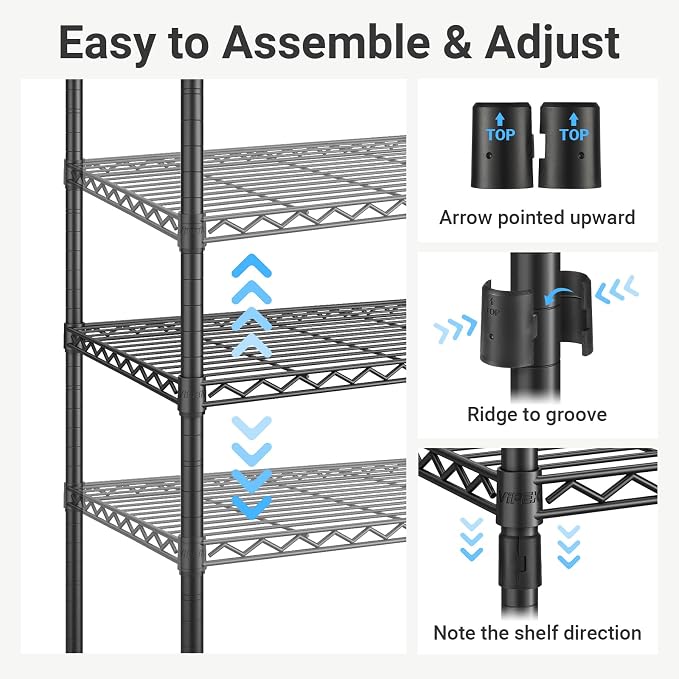 VIPEK V50 Closet Organizer System, Extra Large Heavy Duty Wardrobe Closet with Adjustable Shelves, Freestanding Clothing Rack for Bedroom, Walk-in Closet, Apartment, 1300 lbs Capacity, White