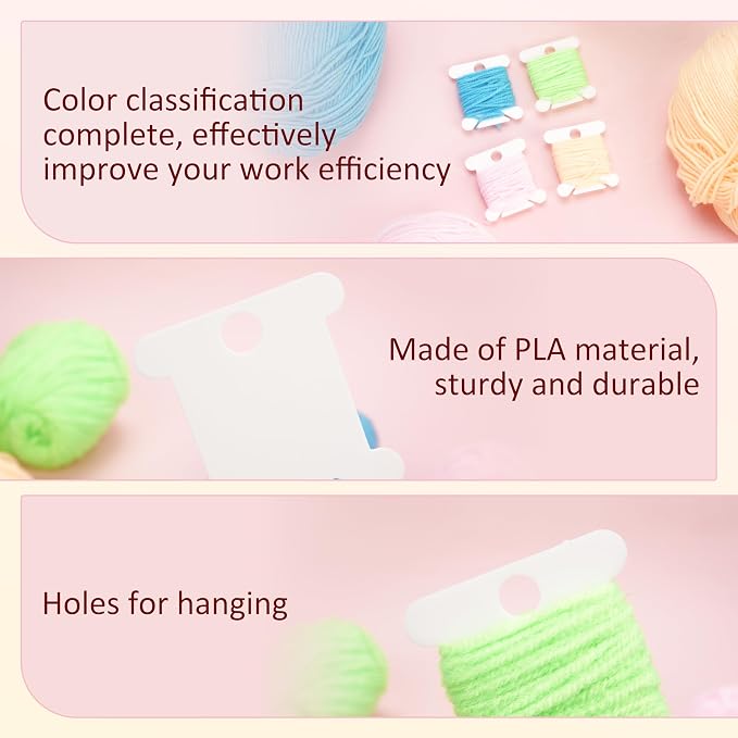 3 Packs DIY-Cut EVA Foam Insert with 300PCs Embroidery Floss Bobbins, Embroidery Floss Organizer for Bisley MultiDrawer Cabinet or 15*11-inch Multi-drawer Cabinet, Cross Stitch Storage, Set of Sewing
