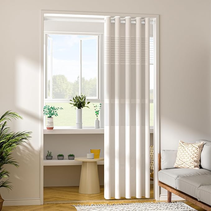 2 Pack White Tension Curtain Rod 30 to 64 Inch,Adjustable Curtain Rod,Shower Tension Curtain Rod No Drilling,7/8" Spring Curtain Rods for Windows Closet Doorway Door