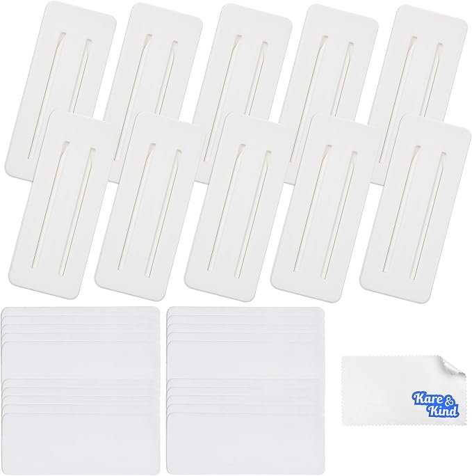 Self Adhesive Power Strip Holder 10 Pack - No Drill Extension Block Wall Mount Fixator - Easy to Install Sliding Design - for Home, Kitchen, Office - Attaches to Wood, Plastic, Metal, Ceramic
