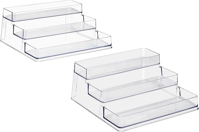 Sorbus 3-Tier Pantry Spice Organizer, 2 Pack | Seasoning Organizer for Cabinet, Spice Rack, Condiment Organizer, For Pantry & Refrigerator