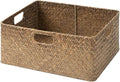 StorageWorks Extra Large Wicker Baskets for Organizing, Seagrass Baskets | Pantry Shelves, Kitchen Closet, Laundry, Bathroom, Table, Decorative, Book, Towel, Blanket, Food, Magazine, Medium, Handle
