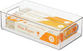 iDesign Stackable Fridge Bin | Storage Bin for Freezer or Pantry Organization, Clear, Made in USA