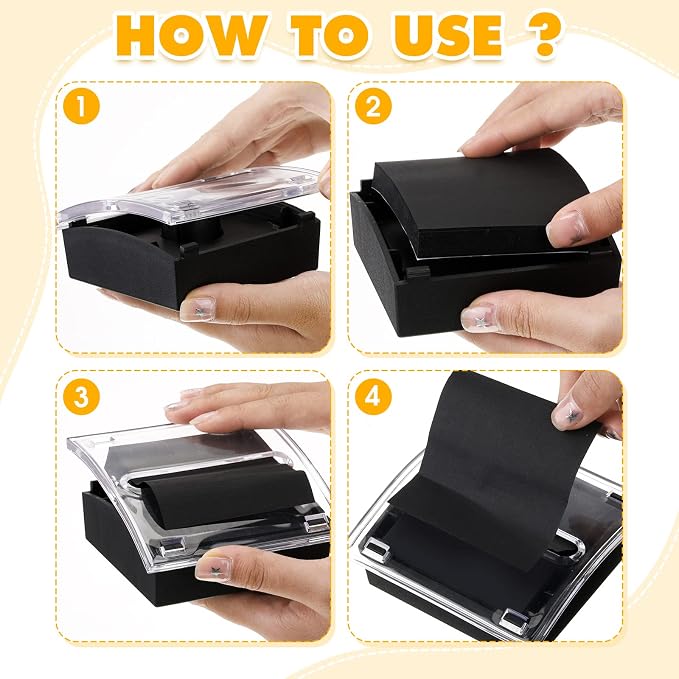 Mimorou 24 Pcs Pop Up Note Dispenser with Black Base Clear Top Acrylic Sticky Notes Holder Fit for 3 x 3 Inches Notes Sticky Note Dispenser for Desk School Office Home Store Memo Gift