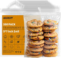 500 Count 5x7 Clear Zip Bags – 2 Mil Reclosable Zip Plastic Bag with Resealable Lock Seal Zipper for Home and Kitchen Storage