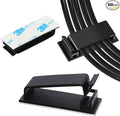 100 PCS Self Adhesive Cable Clips, Wire Organizer, Cable Management, Cord Organizer for Desk, Wall, PC, Car, Home, Office, USB, Ethernet, Power Cords, Black (Small)
