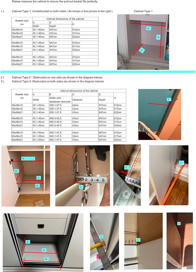 Pull Out Closet Drawer for Clothes | Sliding Wire Basket for Wardrobe Cabinets | Roll Out Storage Organizer | Side Mounting | for Home, Kitchen,Pantry