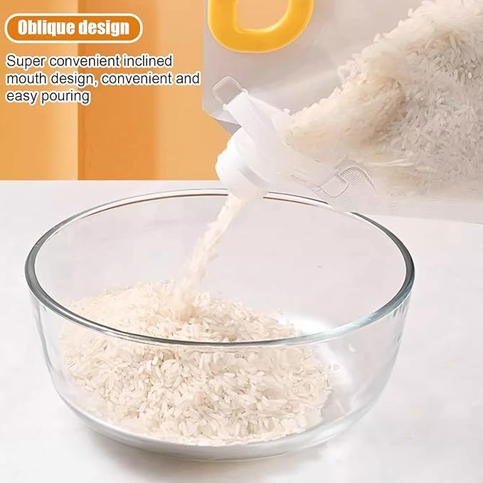 【15 Pack】Food Storage Bags Grain Moisture-proof Sealed Bags Stand Up Packaging Pouches Large Reusable Sealed Bag with Handle and Cap BPA Free,11.8"x10.6"