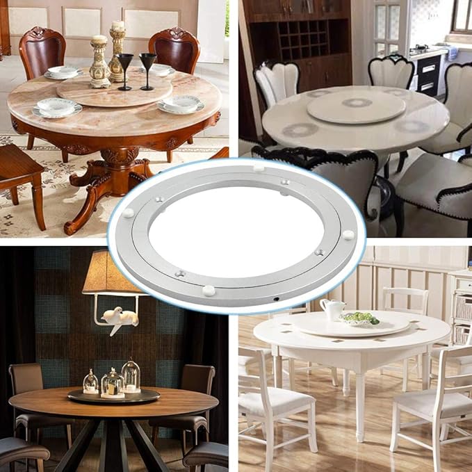 Aluminum Heavy Duty Lazy Susan Rotating Turntable Bearing Swivel Plate Hardware for Dining-Table (16 inch)