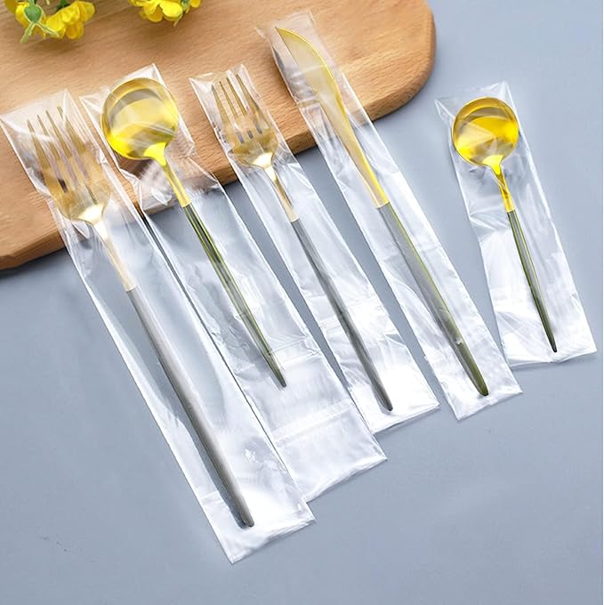 Long Resealable Cellophane Bags 1x6'' 500pcs Clear Adhesive Cello Bags Pretzel Rod OPP Plastic Bags for Toothbrush Necklace Candy Crafts Coffee Spoon Lip Brush Straw