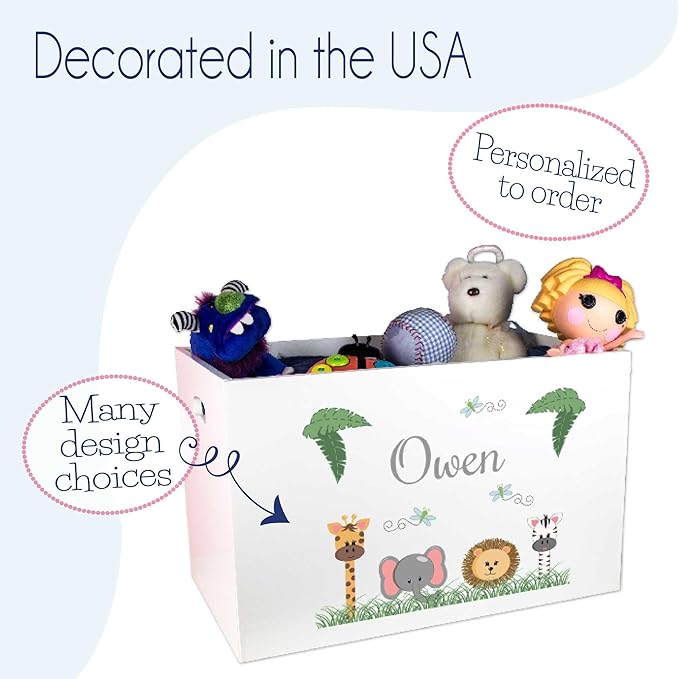 My Bambino Personalized Toy Storage Box and Bin Newborn Gift (Princess) | Personalized Kids Gift