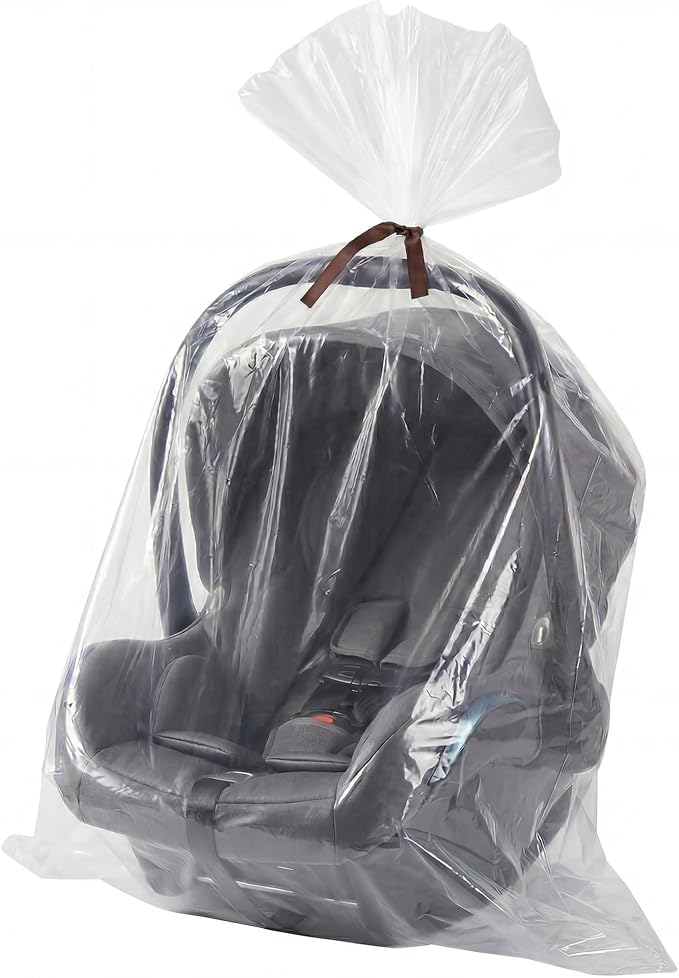 Wowfit 5 CT 36x50 inches Extra Large Clear Plastic Bags, Durable and Multipurpose, Transparent for Attic and Basement Storage (1.6 Mil Flat Bags)