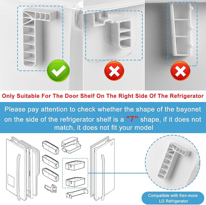 AMI PARTS AAP73252202 AAP73252209 Refrigerator Door Bin Right | Replacement Door Shelf Bin, Fits L.G Refrigerators, Fits Ken-more Elite Refrigerators