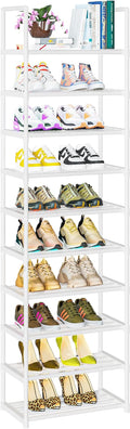 OYREL Sturdy Metal Shoe Rack Organizer, Narrow Shelf Stand for Closets